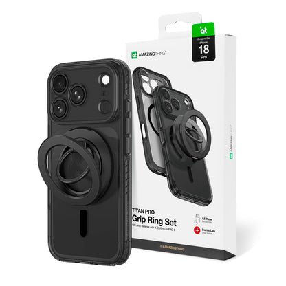 Titan Pro Lens Ring Set Hülle von AmazingThing in Schwarz für iPhone 18 Pro – STARPHONE Aachen