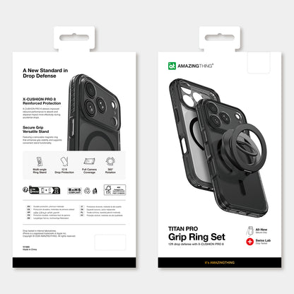 Titan Pro Lens Ring Set Hülle von AmazingThing in Schwarz für iPhone 18 Pro – STARPHONE Aachen