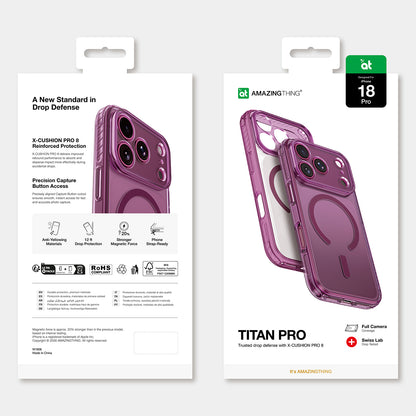 Titan Pro Objektivhülle von AmazingThing in Lila für iPhone 18 Pro – STARPHONE Aachen