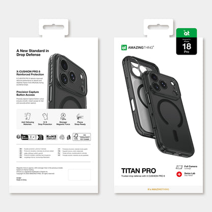 Titan Pro Objektivhülle von AmazingThing in Schwarz für iPhone 18 Pro – STARPHONE Aachen