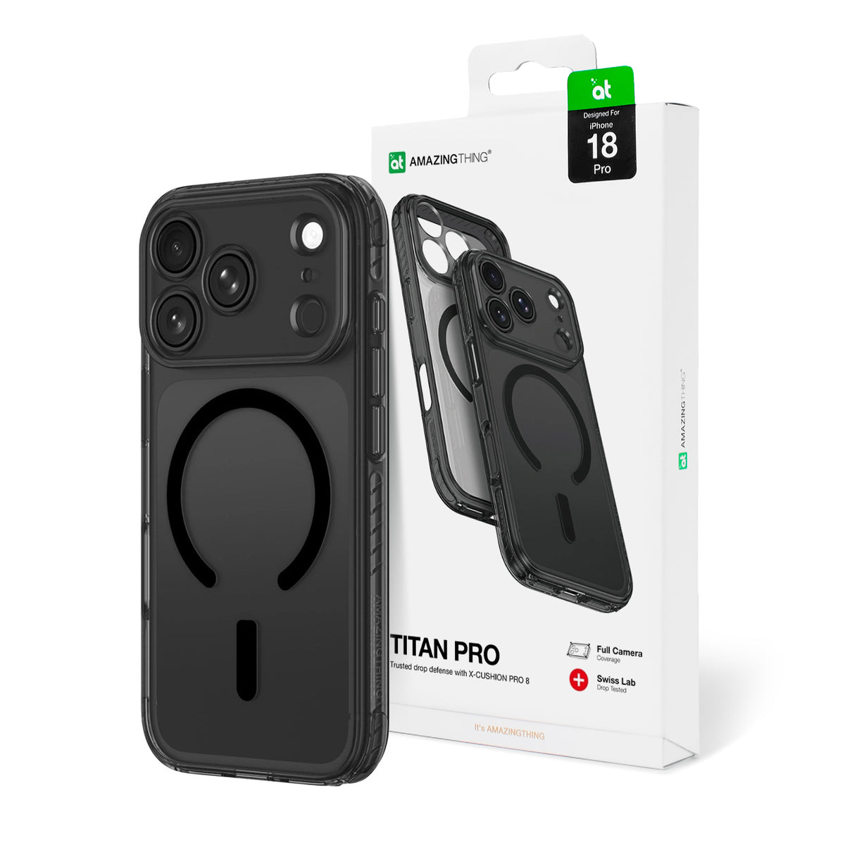 Titan Pro Objektivhülle von AmazingThing in Schwarz für iPhone 18 Pro – STARPHONE Aachen
