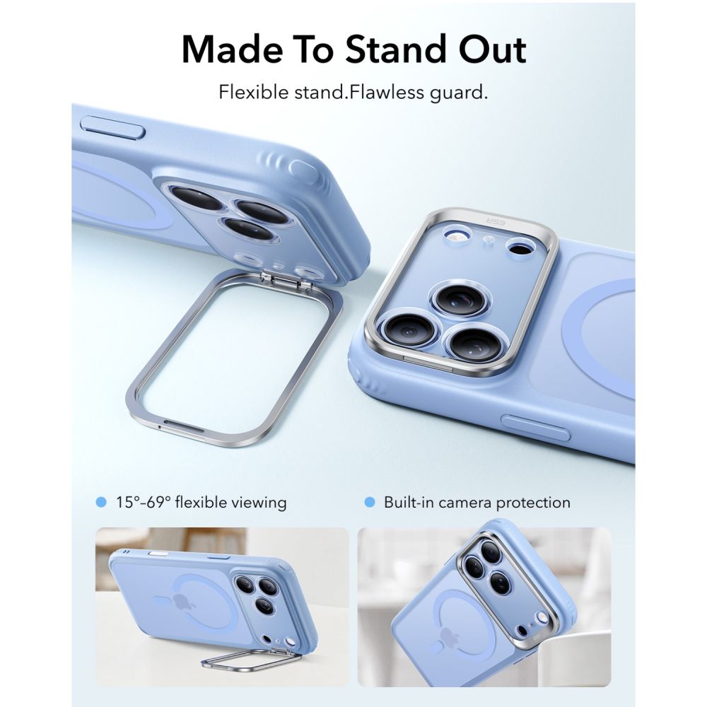 Classic Hybrid Kickstand MagSafe Hülle von ESR in Hellblau matt für iPhone 18 Pro – STARPHONE Aachen