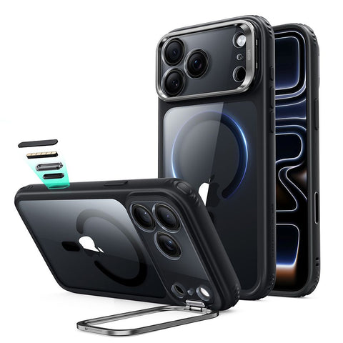 Classic Hybrid Kickstand MagSafe Hülle von ESR in Transparent Schwarz für iPhone 18 Pro – STARPHONE Aachen
