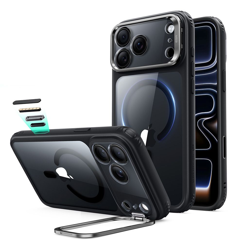 Classic Hybrid Kickstand MagSafe Hülle von ESR in Transparent Schwarz für iPhone 18 Pro – STARPHONE Aachen