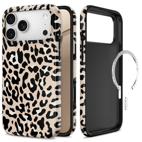 Lamano MagSafe Hülle von Tech-Protect in Beige / Schwarz für iPhone 18 Pro – STARPHONE Aachen
