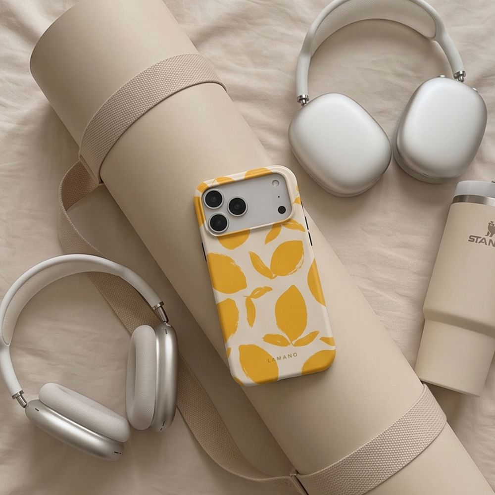 Lamano MagSafe Hülle von Tech-Protect in Gelb / Weiß für iPhone 18 Pro – STARPHONE Aachen