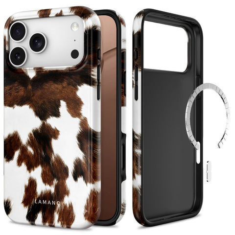 Lamano MagSafe Hülle von Tech-Protect in Braun / Weiß für iPhone 18 Pro – STARPHONE Aachen