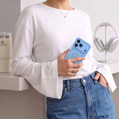 MagPeak MagSafe CC Hülle von Tech-Protect in Hellblau matt für iPhone 18 Pro – STARPHONE Aachen