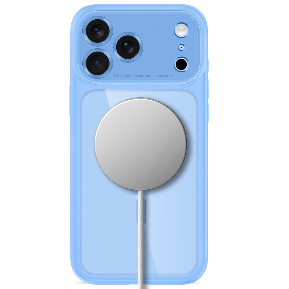 MagPeak MagSafe CC Hülle von Tech-Protect in Transparent Blau für iPhone 18 Pro – STARPHONE Aachen