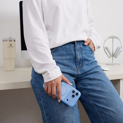 MagPeak MagSafe CC Hülle von Tech-Protect in Transparent Blau für iPhone 18 Pro – STARPHONE Aachen
