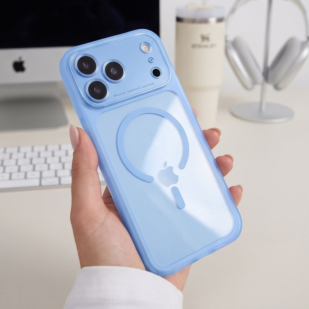 MagPeak MagSafe CC Hülle von Tech-Protect in Transparent Blau für iPhone 18 Pro – STARPHONE Aachen
