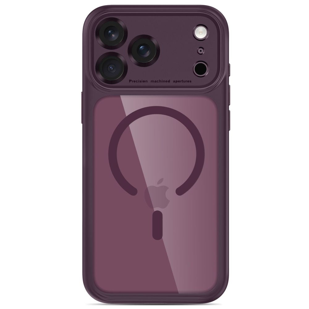 MagPeak MagSafe CC Hülle von Tech-Protect in Transparent Burgunder für iPhone 18 Pro – STARPHONE Aachen