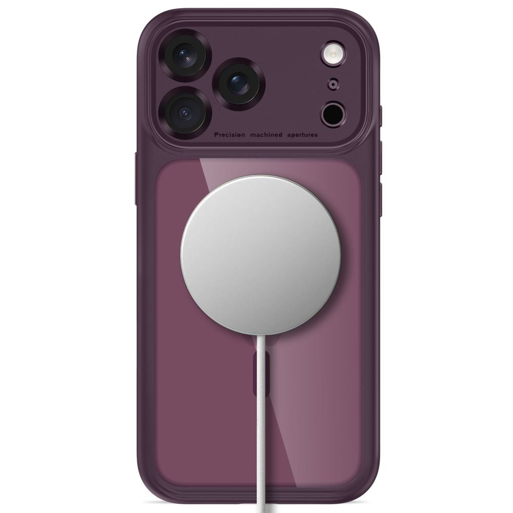 MagPeak MagSafe CC Hülle von Tech-Protect in Transparent Burgunder für iPhone 18 Pro – STARPHONE Aachen