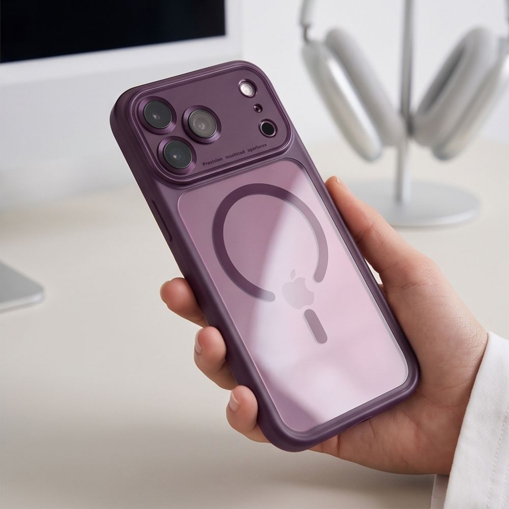 MagPeak MagSafe CC Hülle von Tech-Protect in Transparent Burgunder für iPhone 18 Pro – STARPHONE Aachen