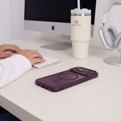 MagPeak MagSafe CC Hülle von Tech-Protect in Transparent Burgunder für iPhone 18 Pro – STARPHONE Aachen