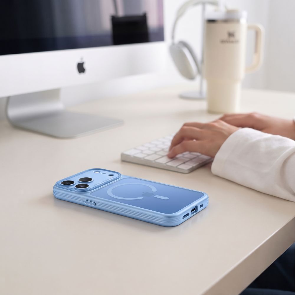 MagPrime MagSafe CC Hülle von Tech-Protect in Hellblau matt für iPhone 18 Pro – STARPHONE Aachen