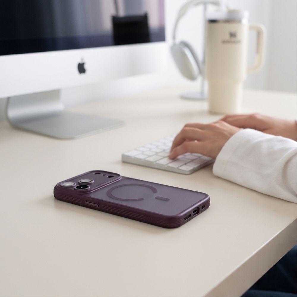 MagPrime MagSafe CC Hülle von Tech-Protect in Burgunder für iPhone 18 Pro – STARPHONE Aachen
