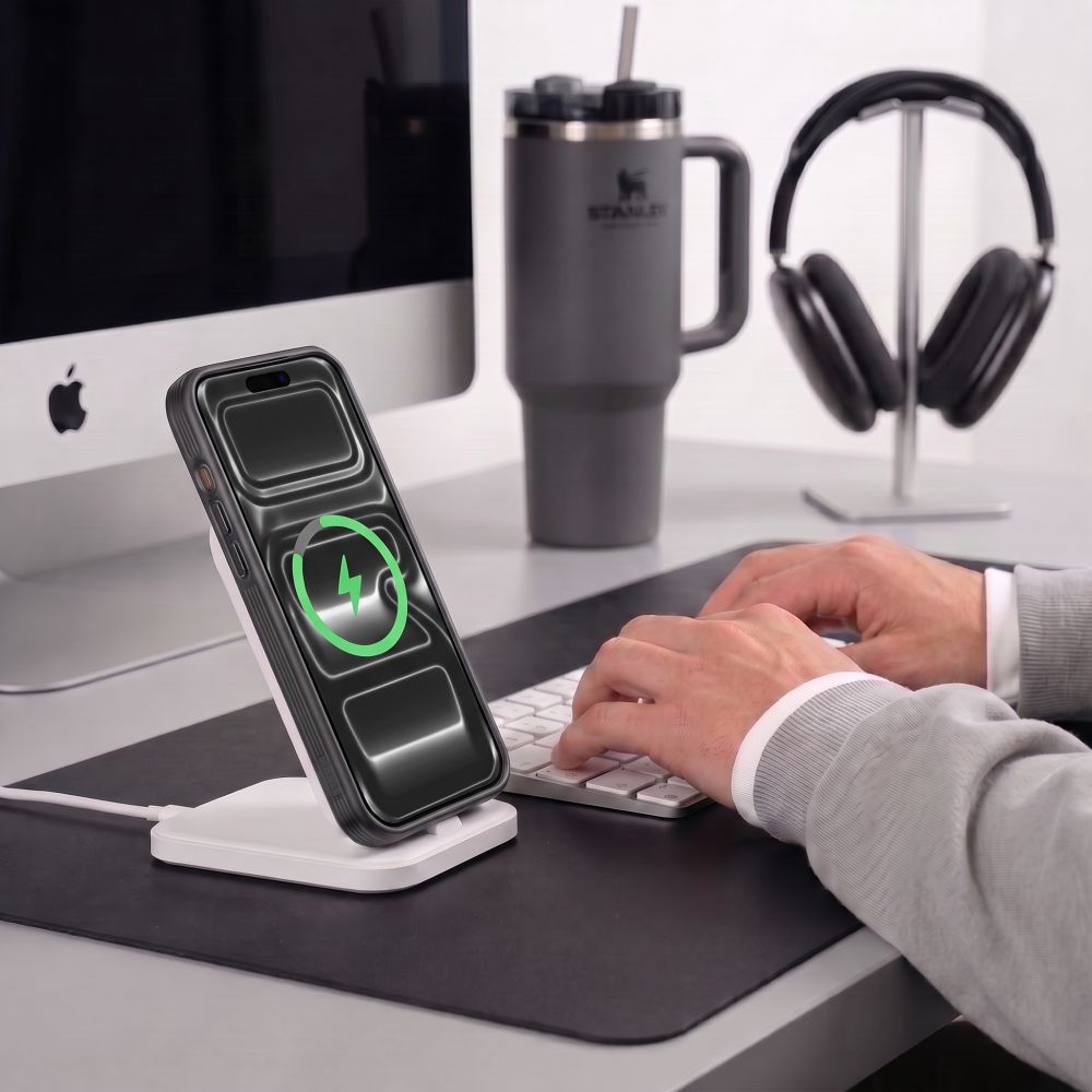 MagPrime MagSafe CC Hülle von Tech-Protect in Schwarz matt für iPhone 18 Pro – STARPHONE Aachen