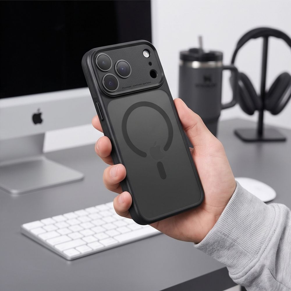 MagPrime MagSafe CC Hülle von Tech-Protect in Schwarz matt für iPhone 18 Pro – STARPHONE Aachen