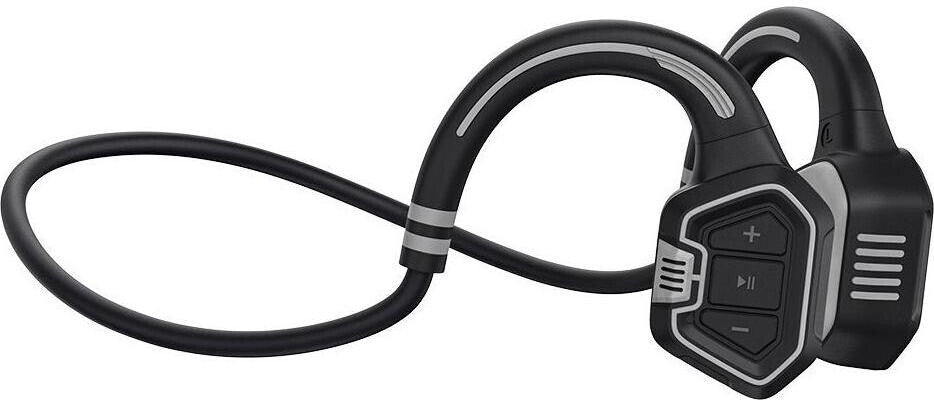Evolveo A4Tech BoneSwim MP3 16GB bluetooth bezdrátová sluchátka s mikrofonem na lícní kosti šedé (1.50 h Kabellos) Schwarz Grau