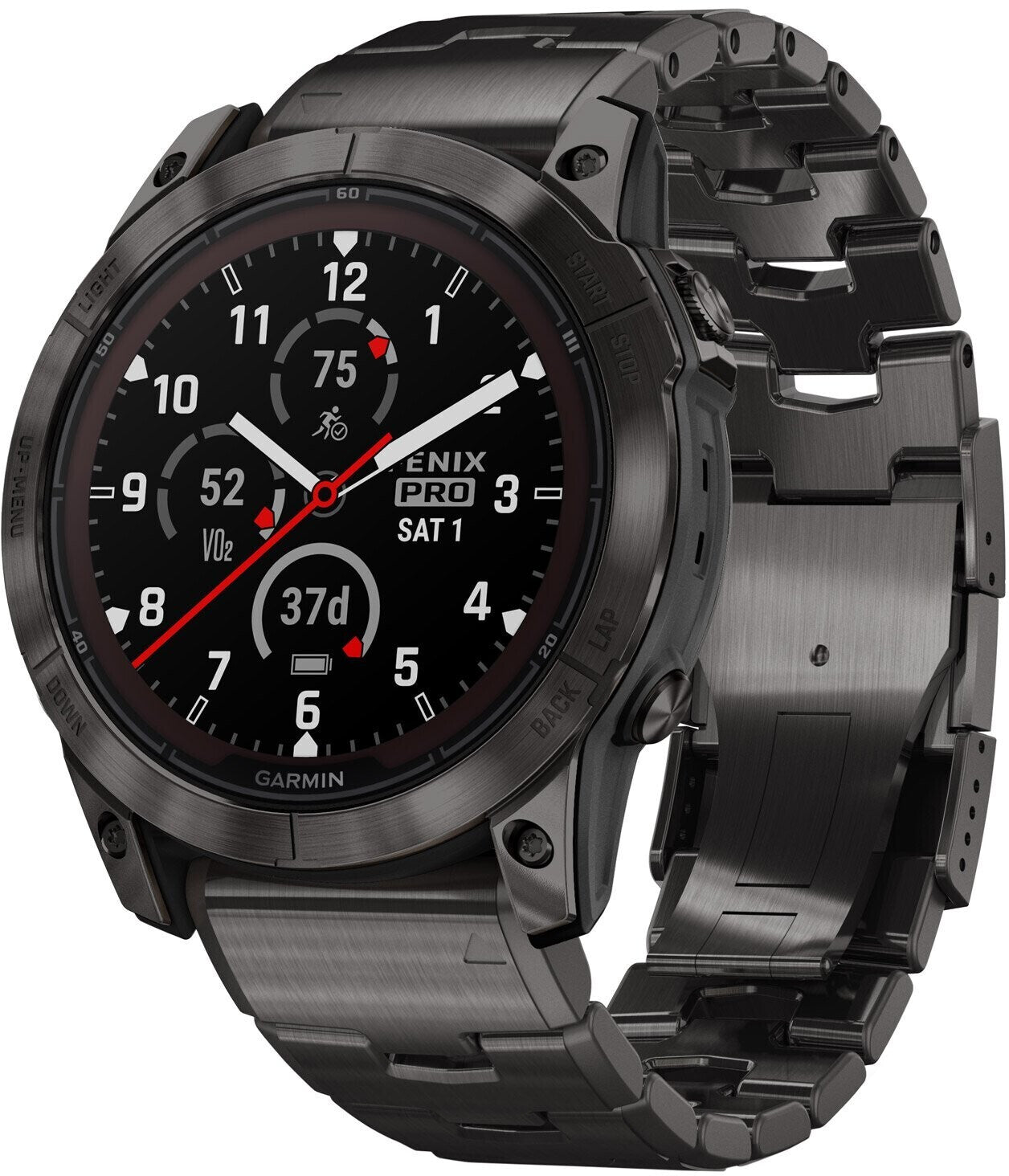 Garmin fēnix® 7X Pro Sapphire Solar Carbon Gray Titanium + Titanium Band Slate Gray