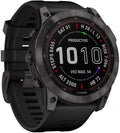 Garmin fēnix® 7X Sapphire Solar Titane gris ardoise avec bracelet noir