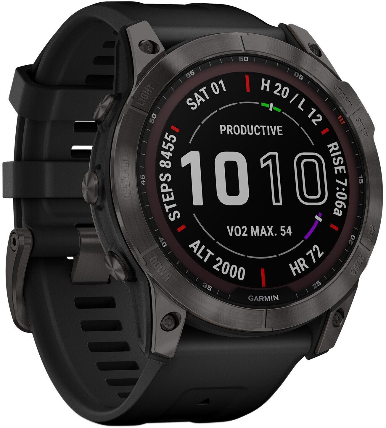Garmin fēnix® 7X Sapphire Solar Slate grey Titanium with black band