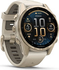 Garmin fenix® 8 43mm AMOLED Sapphire Nebelgrau/Softgold Silikon-Armband