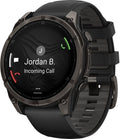 Garmin fenix® 8 47mm AMOLED Sapphire Schwarz/Titan Carbongrau Silikon-Armband