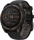 Garmin fenix® 8 47mm Solar Sapphire Graphit/Titan Carbongrau Silikon-Armband