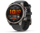 iOS Smartwatch, Gehäusefarbe grau, Armbandfarbe schwarz, 1,4 Zoll, GPS, Unisex, iOS kompatibel, Android kompatibel, Titan Gehäuse, Silikon Armband, AMOLED Display