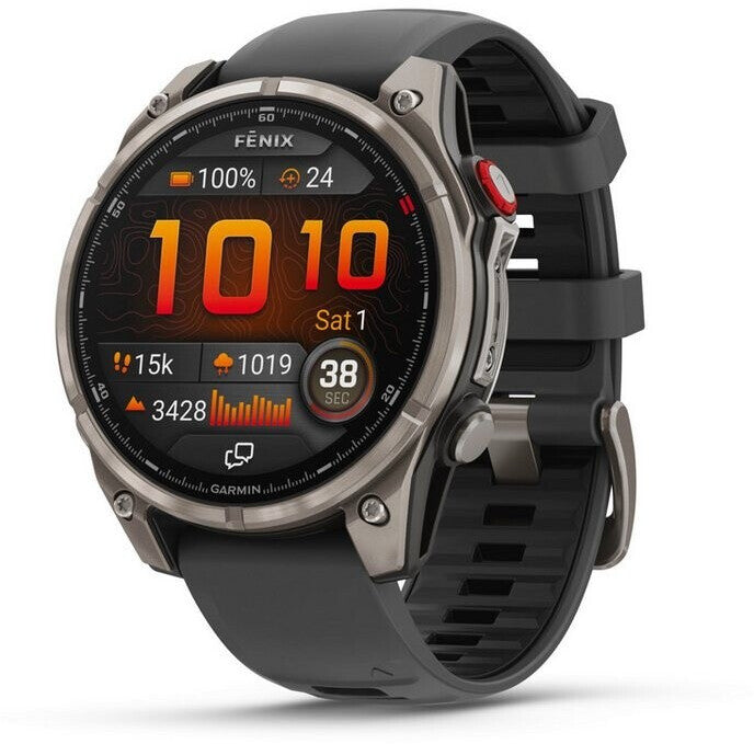 Garmin fenix® 8 Pro 47 mm AMOLED Saphir Graphite/Noir Titane Bracelet Silicone