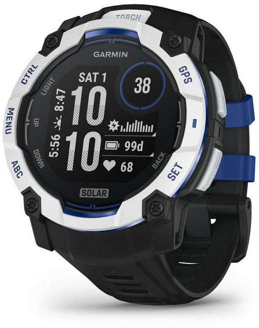 Garmin Instinct 3 Solar 50mm Schwarz/Bolt Blue