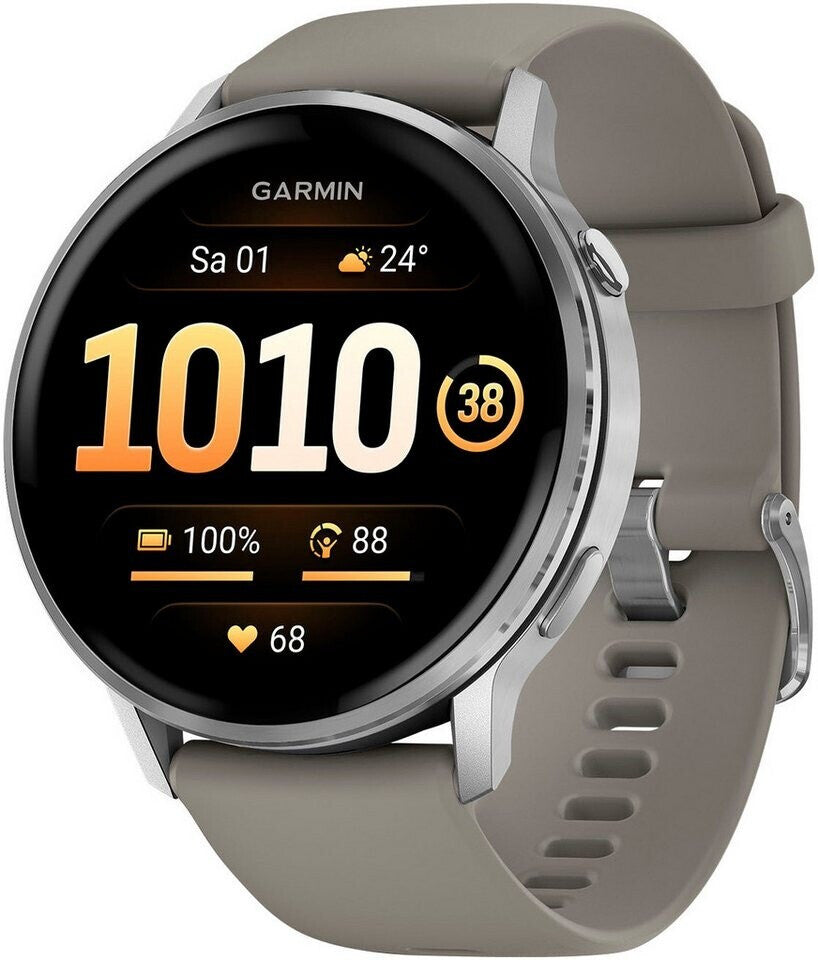 Garmin Venu 4 45mm Silber/Grau Silikon-Armband