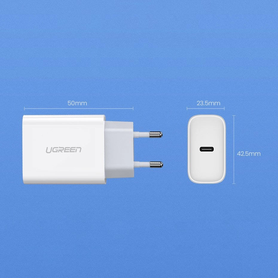 Ugreen USB-Ladegerät Power Delivery 3.0 Quick Charge 4.0+ 20W 3A weiß (60450)