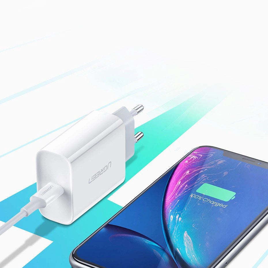Ugreen USB-Ladegerät Power Delivery 3.0 Quick Charge 4.0+ 20W 3A weiß (60450)