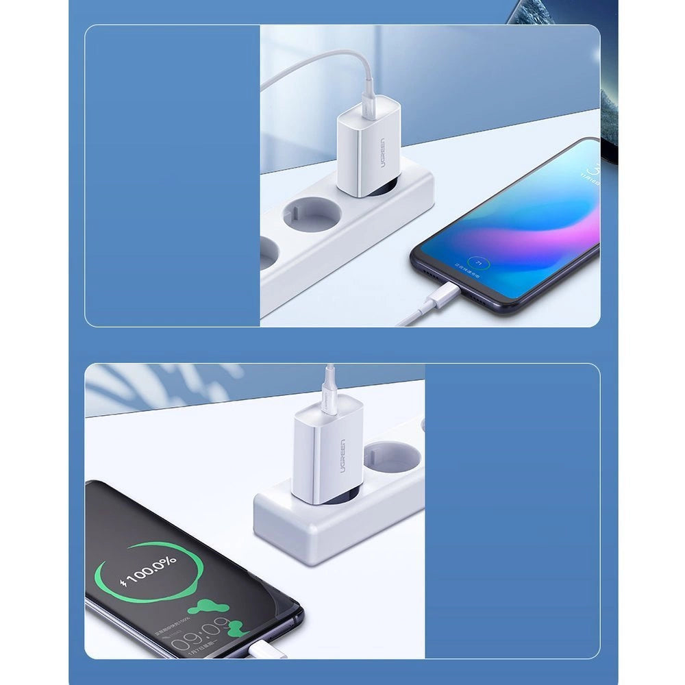 Ugreen USB-Ladegerät Power Delivery 3.0 Quick Charge 4.0+ 20W 3A weiß (60450)