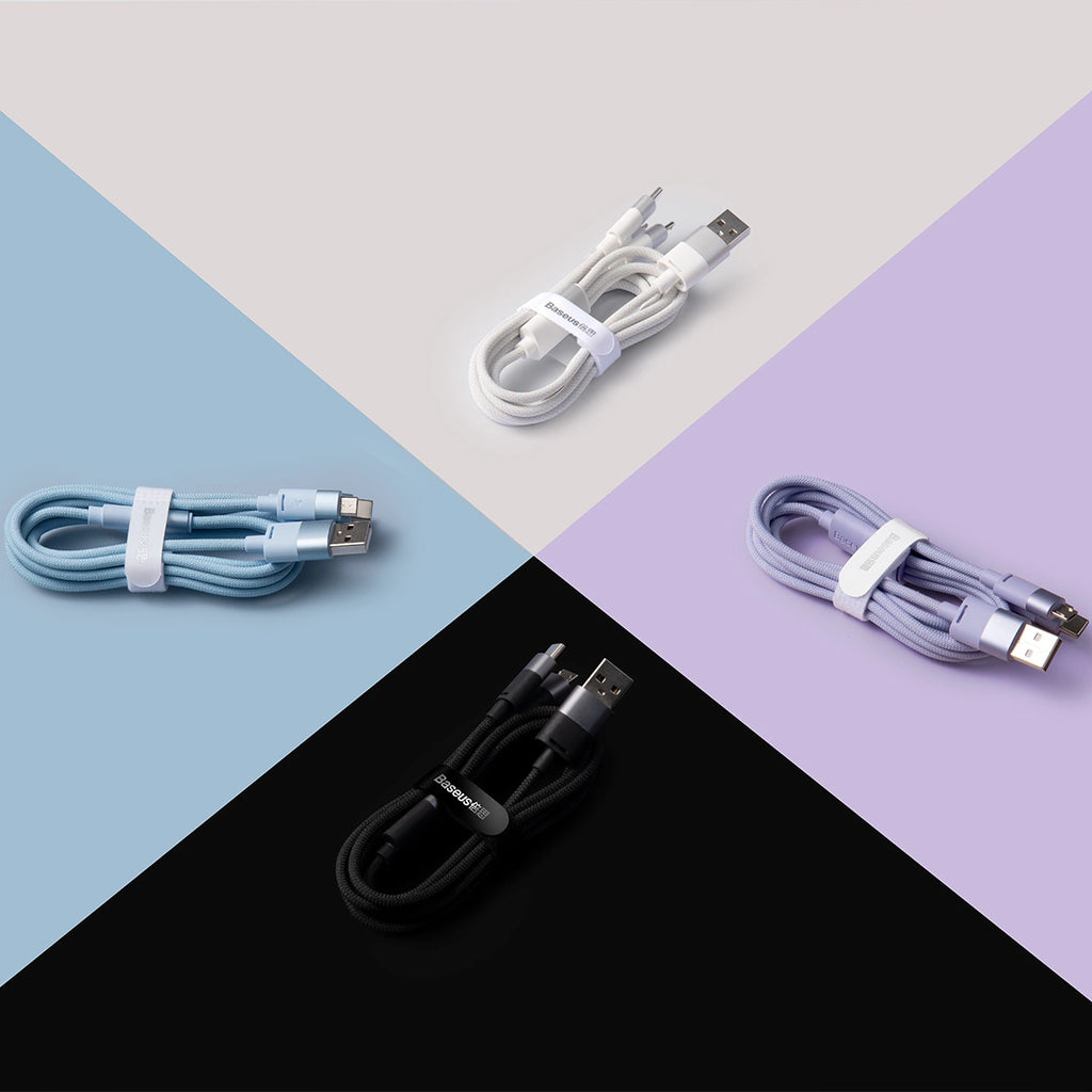 3in1 USB - Micro-USB / Lightning / USB C 3,5A 1,2m Kabel Baseus StarSpeed - schwarz