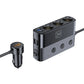 3mk Auto-Power-Splitter PD 120W™ QC PPS UCB-C USB-A Autoladegerät für 7 Geräte - Schwarz