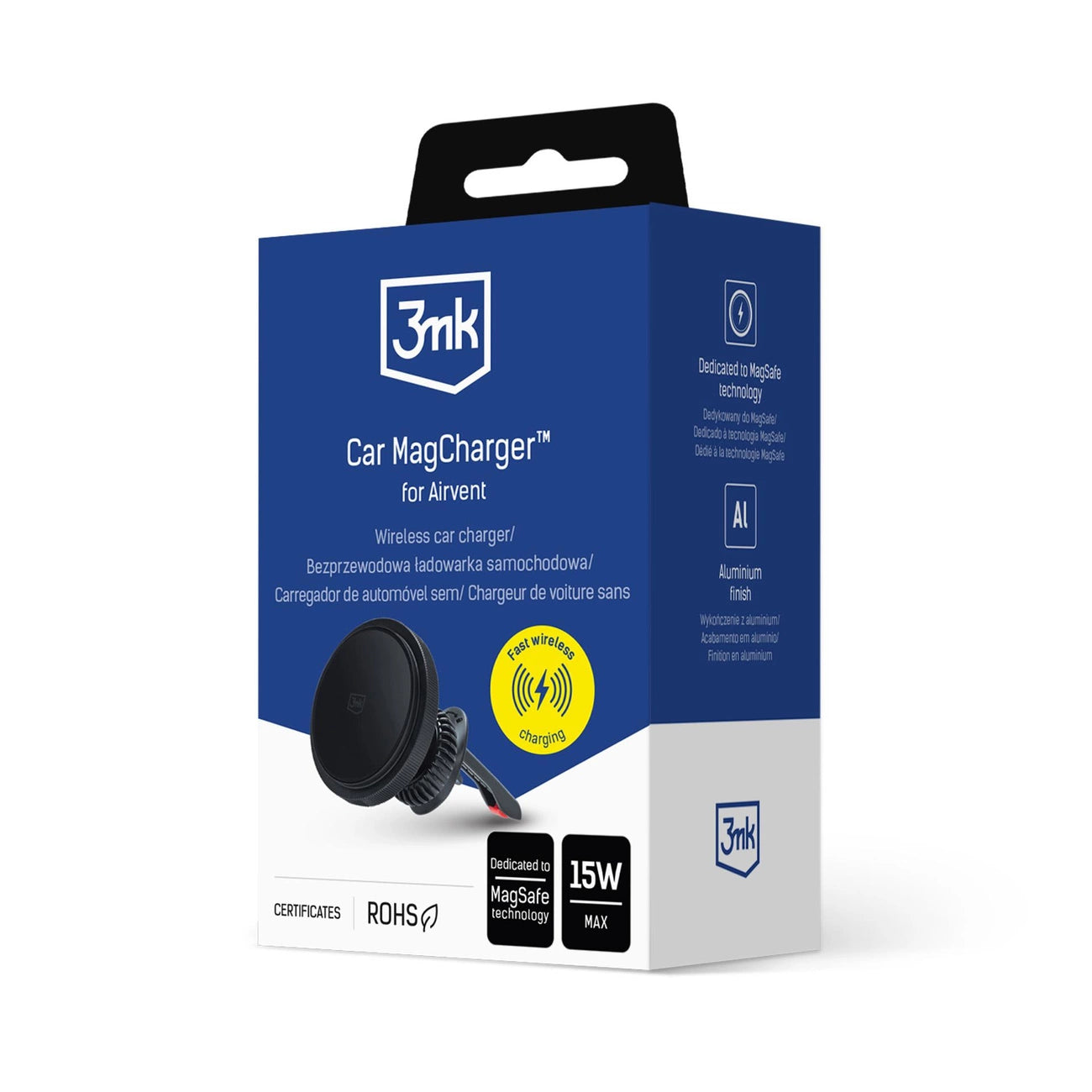 3mk Car MagCharger Autohalterung für Lüftungsschlitze – Schwarz