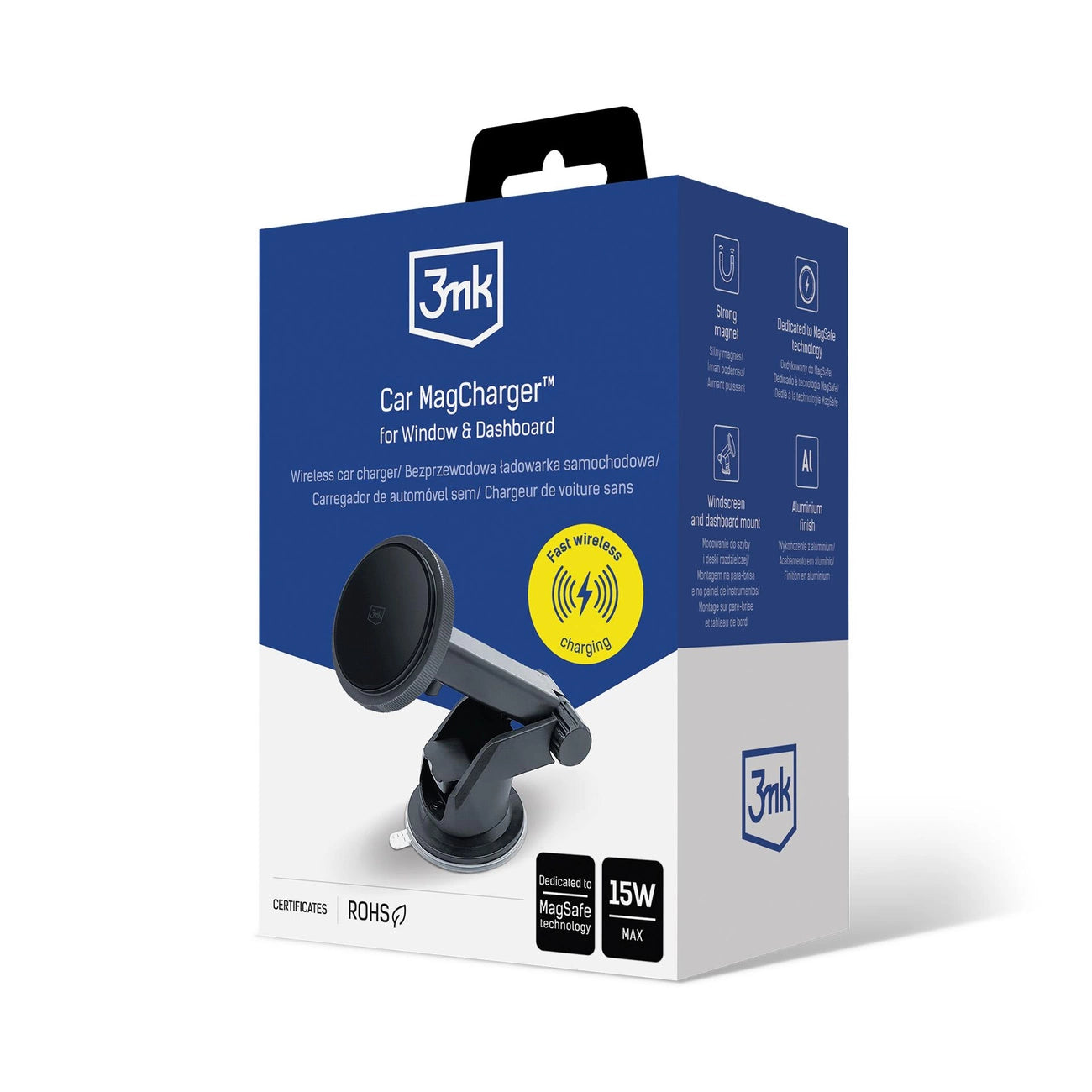 3mk Car MagCharger Autohalterung für Windschutzscheibe und Armaturenbrett