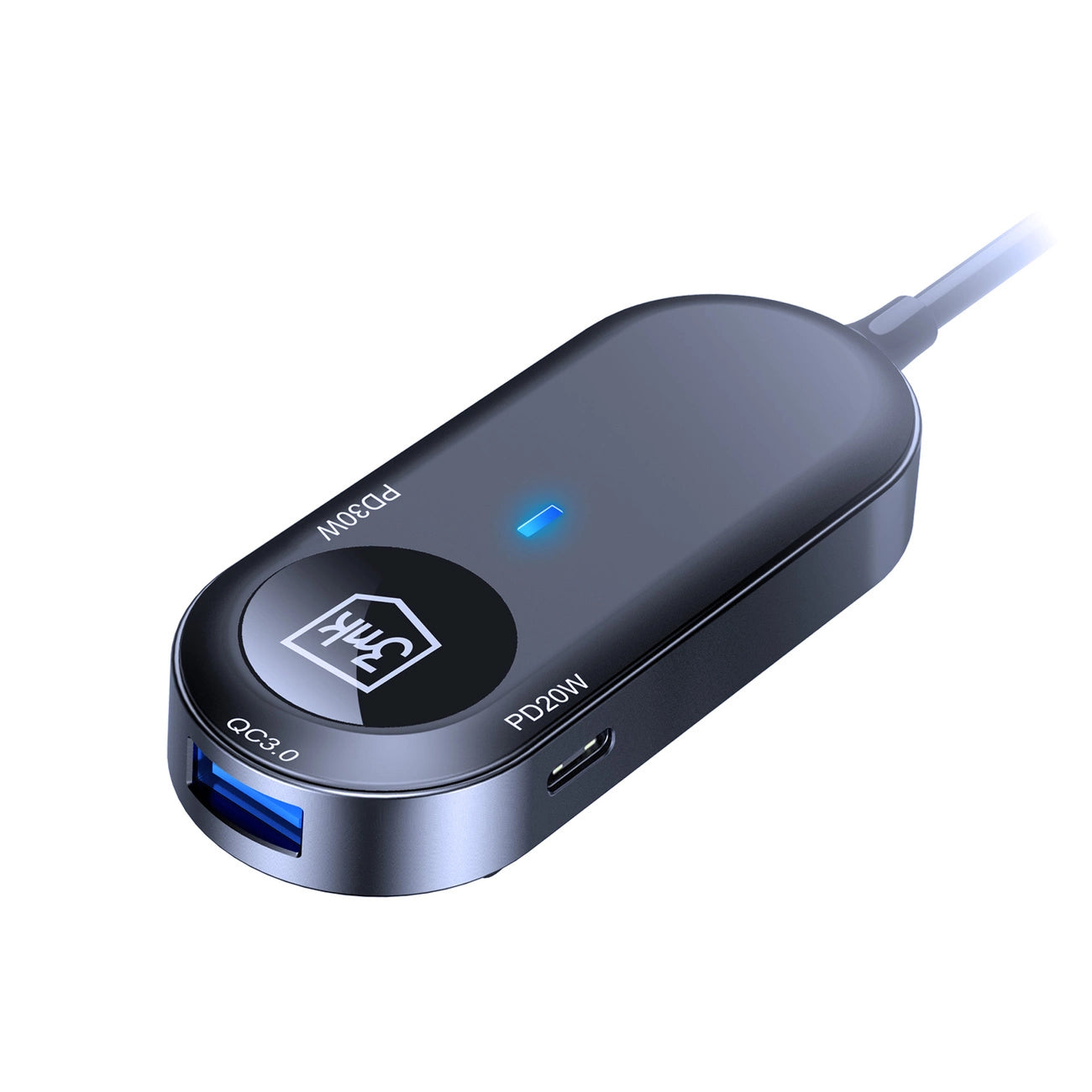 3mk Doppel-Autoladegerät 135W PD QC PPS USB-C USB-A - Schwarz