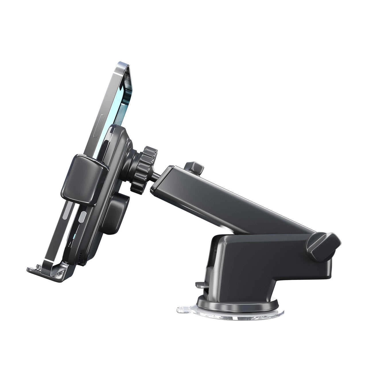 3mk Drive & Charge Autotelefonhalterung für Kühlergrill/Fenster/Cockpit mit induktivem Ladegerät – Schwarz