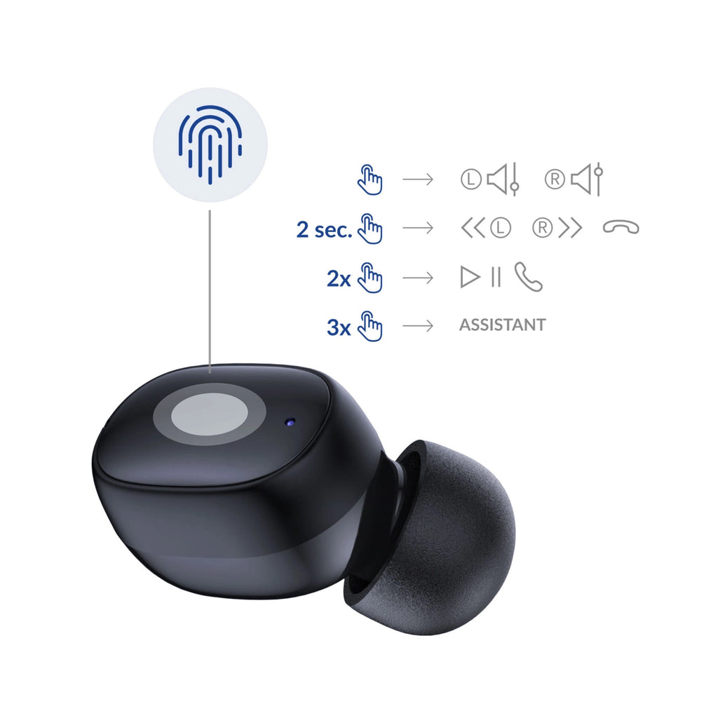 3mk FlowBuds kabellose In-Ear-Bluetooth-Kopfhörer – Schwarz