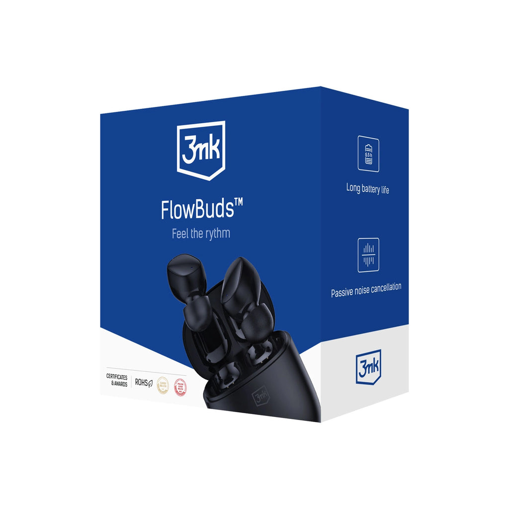 3mk FlowBuds kabellose In-Ear-Bluetooth-Kopfhörer – Schwarz