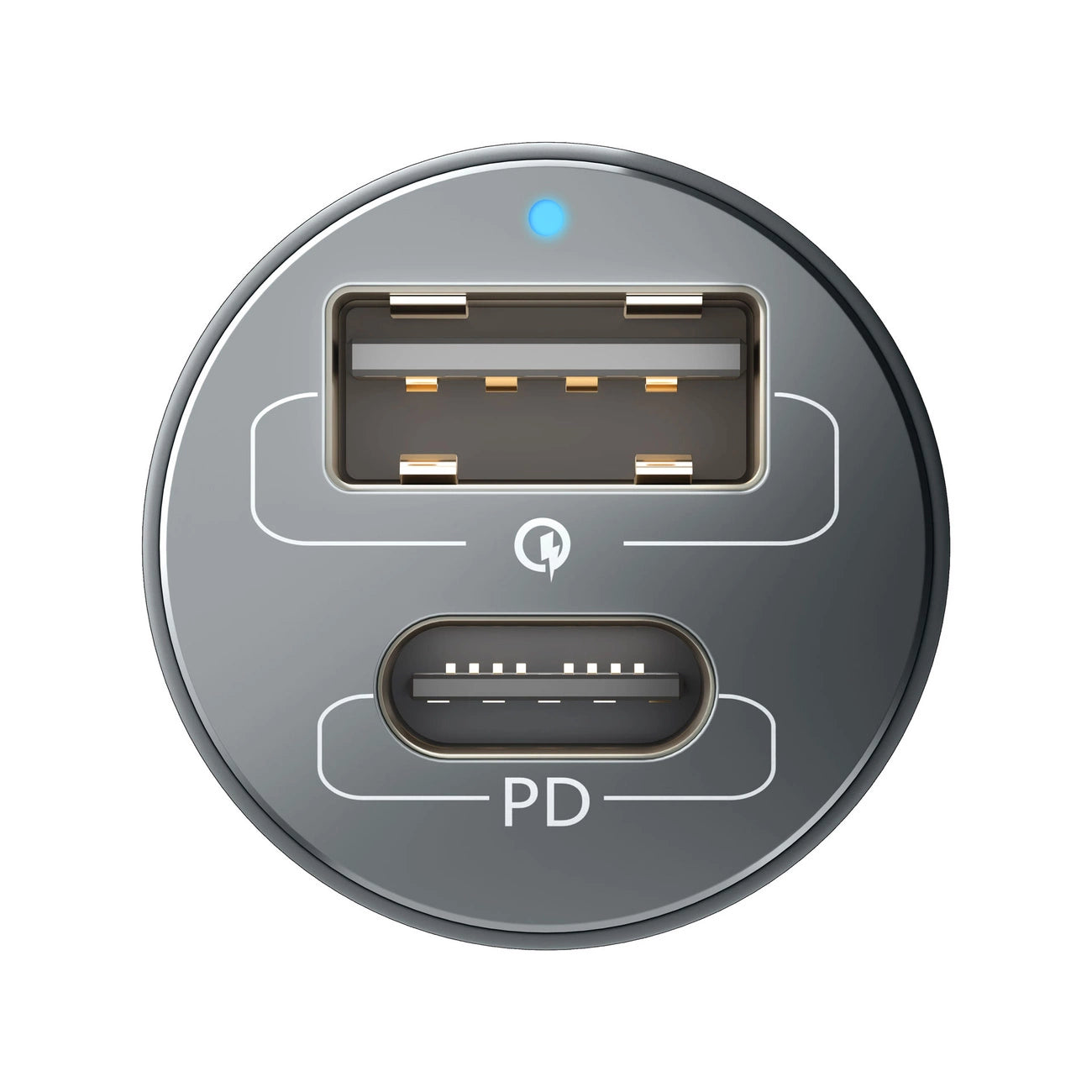 3mk Hyper Autoladegerät USB-C USB-A 100W – Silber