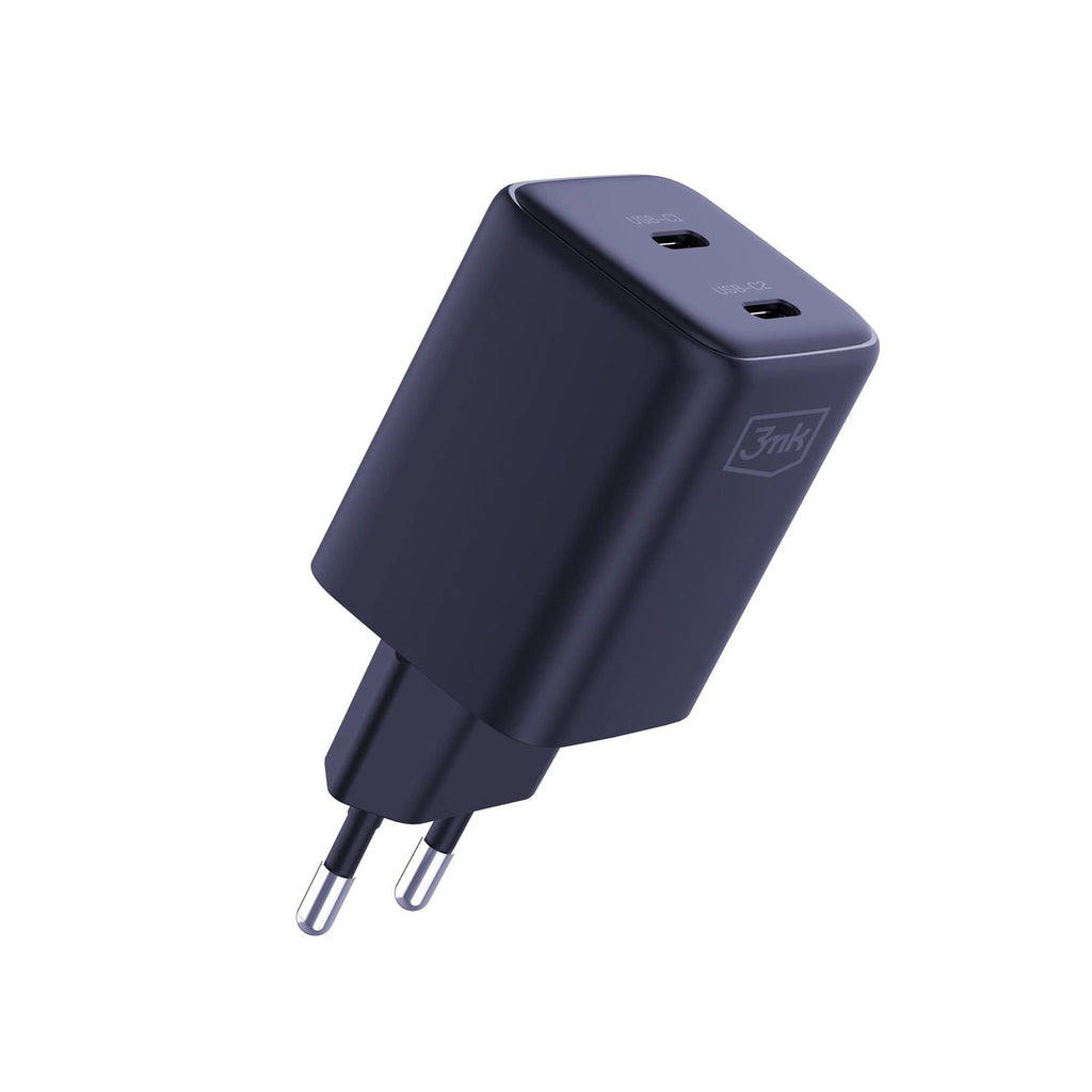 3mk Hyper Charger PD 45W QC4+ PPS 2C Super-Fast Charge 2.0 Wandladegerät - Schwarz