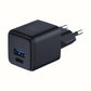 3mk Hyper GaN Ladegerät 20W QC4+ PD PPS USB-C USB-A Wandladegerät - Schwarz