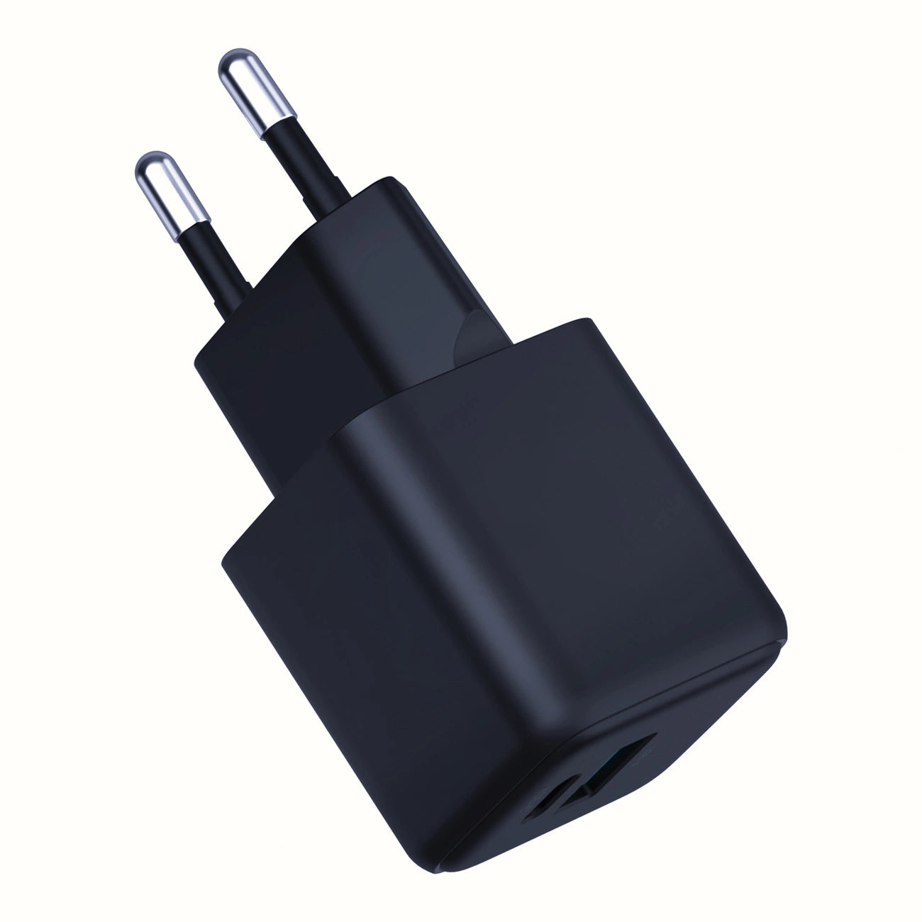 3mk Hyper GaN Ladegerät 20W QC4+ PD PPS USB-C USB-A Wandladegerät - Schwarz