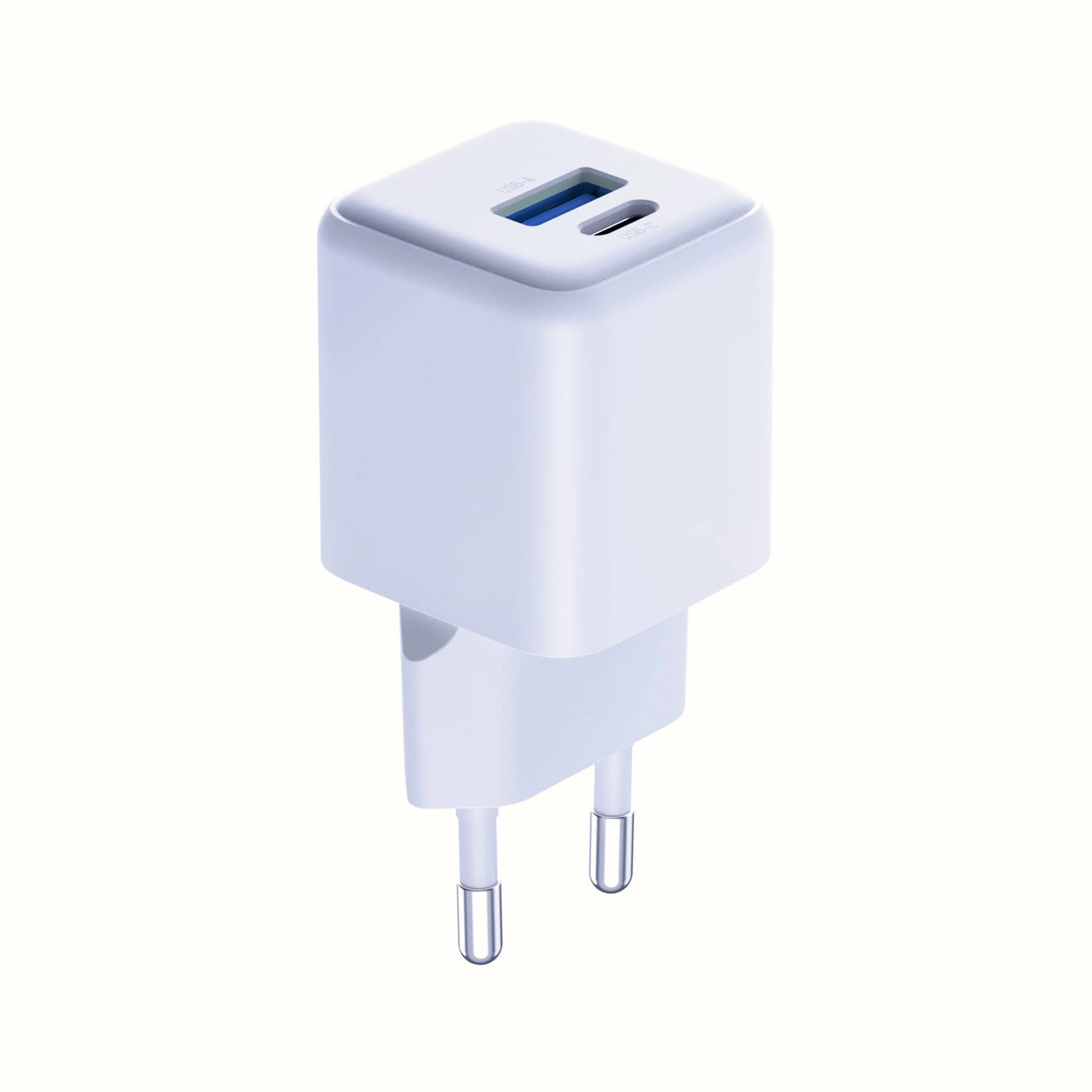 3mk Hyper GaN Ladegerät 20W QC4+ PD PPS USB-C USB-A Wandladegerät - Weiß